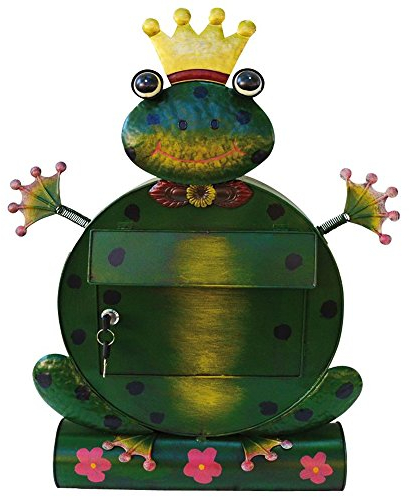 Briefkasten Froschkönig Freddy 51x20x65cm handbemalt Zeitungsrolle 2 Schlüssel
