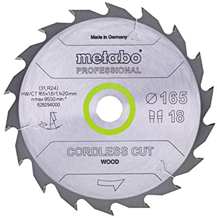 Metabo Kreissägeblatt HW/CT 160 x 20/16,24 WZ 22 Grad, 628030000