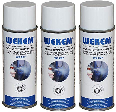 3x 400ml Wekem Weisses Fett-Spray WS267