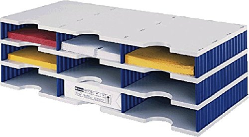 Styro Sortierstation styrodoc trio 9 Fächer grau/blau