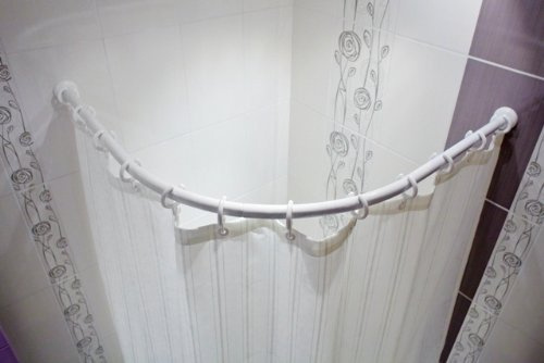 ALU BOGENSTANGE 130x130 cm - EXTRA LANG - DUSCHVORHANGSTANGE OVAL WEISS OVALSTANGE FÜR DUSCHVORHANG! ARCHED ROD WHITE!