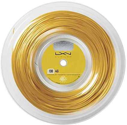Luxilon Tennisracketsträng, 4G, 200 m rulle, guld, 1,30 mm, unisex, WRZ990142
