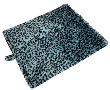 Prairie Horse Supply Quality Thermal Cat Mat and Free Cat Toy (Grey Leopard) (1 Mat) Cozy Self Heating Warming Kitty Kitten Puppy Small Dog Bed, Reversible Washable Pad, No Electricity