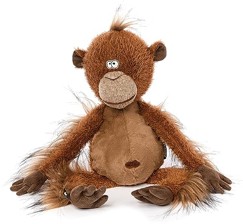 SIGIKID 38741 Mon Key Beasts Town Kinder und Erwachsene Kuscheltier empfohlen ab 3 Jahren braun, 14 x 14 cm, h 40 cm