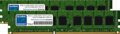8GB (2 x 4GB) DDR3 1333MHz PC3-10600 240-PIN ECC DIMM (UDIMM) Memoria RAM Kit para Apple Mac Pro (Mediados 2010-2012)