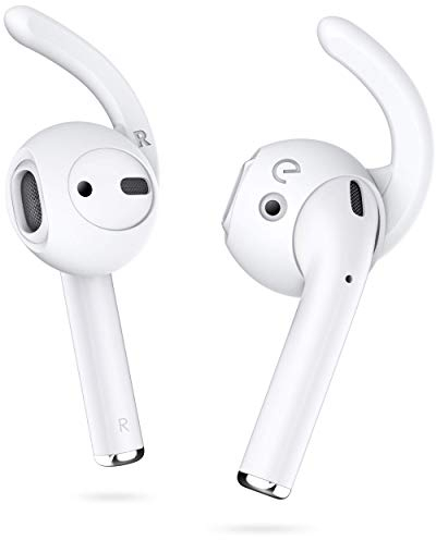 EarBuddyz 2.0 Apple Airpods and EarPods Covers and Hooks Attachment for iPhone Earphones Headphones Earbuds - Clear (2 Pairs)