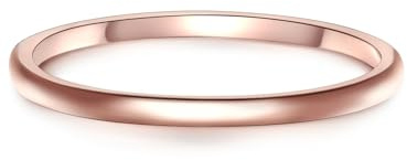 GLANZSTÜCKE MÜNCHEN Damen-Ring aus 925/- Sterling Silber rosévergoldet - filigraner Bandring Steckring Vorsteckring Stapelring Roségold