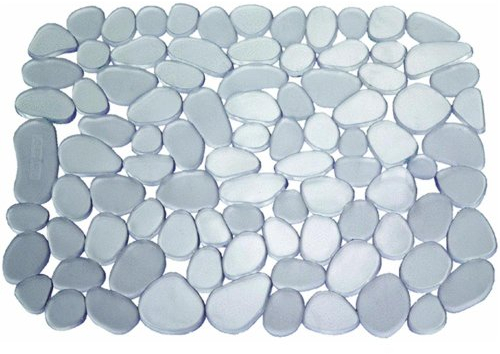 iDesign 60063 Pebblz Spülbeckenschutz, zuschneidbare Abtropfmatte aus Kunststoff für Geschirr, graphit farbe
