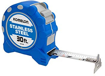 Stainless Steel Tape Measure, 1 Inx30 ft