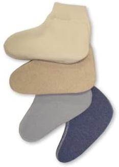 Unbekannt 1 Paar Bettschuhe Wolle Angorawolle natur Größe 46-48