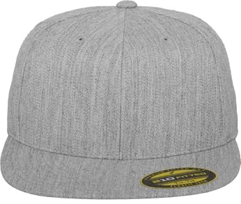 Flexfit Erwachsene Mütze Premium 210 Fitted, grau (Heather), L/XL