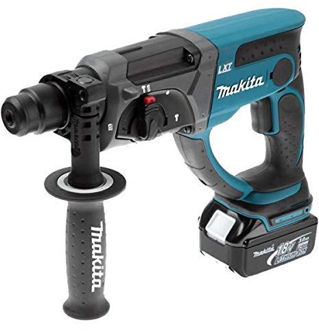 perfo-burineur SDS-Plus 18 V Li-Ion 3 Ah 20 mm Makita DHR202RFJ Blau, Silber