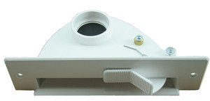 Microsafe VacPan Pelle à poussière avec mécanisme d'inclinaison VacPan pour aspirateur central, couleur : blanc