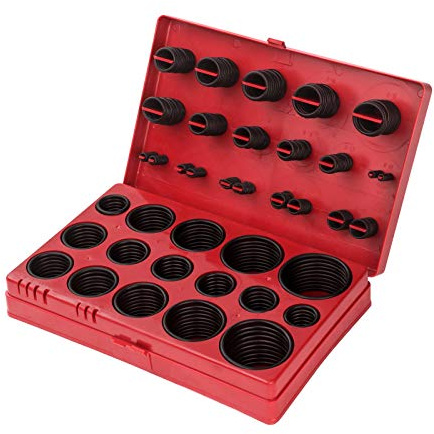 Dema O-Ring Sortiment 419 tlg., Dichtungsring Set, Flaschner Ringe, Sortimentskasten für Werkstatt, Reparaturen und Dichtungsarbeiten