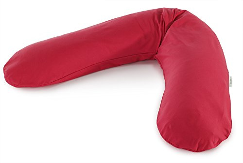 Theraline das Original-Stillkissen mit Dinkelspreufüllung inkl. Jerseybezug, 24 Rot