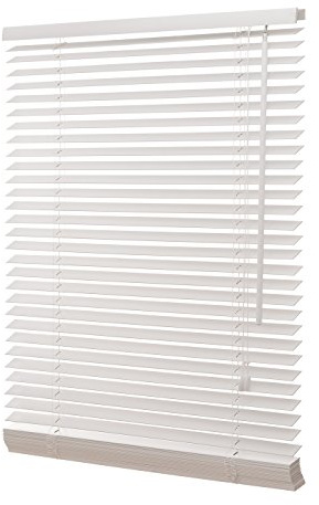 Ventanara® Holzjalousie 35mm Weiss Holz Jalousie Jalousette Echtholz 70 x 130 cm