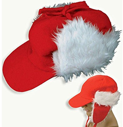 Mütze, Weihnachts - Basecap, mit Plüschbesatz, für Erwachsene