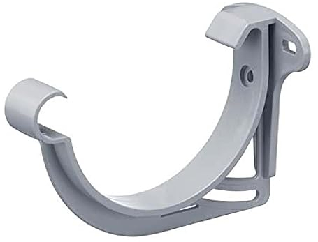 INEFA Stirnbretthalter Dachrinnenhalter halbrund NW100 / 100mm, Grau Rinnenhalter aus PVC, Made in Germany