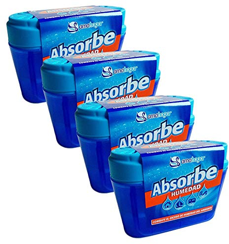 Amahogar - Deumidificatore per Ambienti Interni - Deumidificatore Interior - 40 g - Made in Spagna - Set di 4