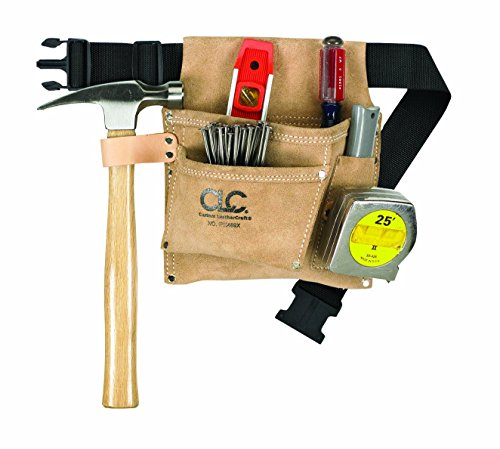 CLC IP489X 3 Pocket Suede Tool Bag with Poly Web Belt
