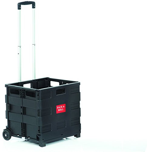 Stewart Superior, Rodillo de Nueva Heavy Duty de Compra Plegable Carrito de la Caja, Negro (Negro) - ZY-MB-BK