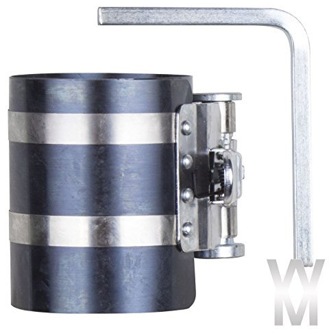 Neilsen CT2195 - Adjustable Piston Ring Compressor 60–175mm Diameter, 75mm Depth, Hex Drive Key Included – Ideal for Engine Rebuild, Cylinder and Piston Ring Installation