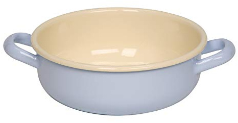 Riess, 0444-006, Bauernschüssel Ø 18cm, BUNT PASTELL, Emaille, Vol. (rec.): 1,3 Liter, Made in Österreich, LBH: 25,8x19,6x7,2cm, 0,426kg, Induktionskocher kompatibel, Gasherd geeignet, Ofenfest