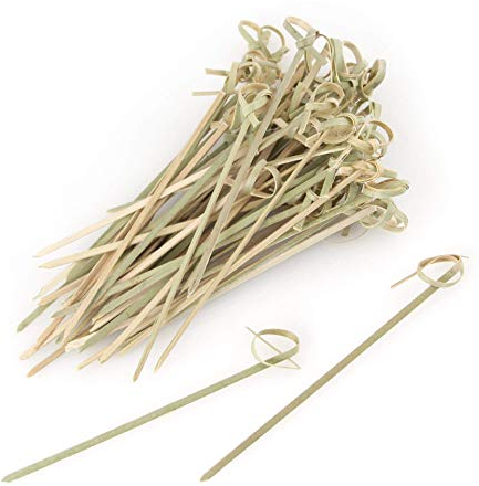 Fackelmann Palillos decorativos bambú, color natural, 10cm, 50 ud-s.