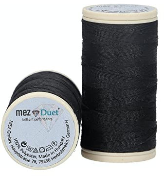 MEZ Duet Stärke 100 4645100-01000 schwarz Nähgarn, 100 % Polyester, 100m