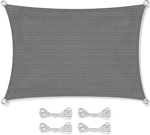 CelinaSun tenda parasole a vela giardino balcone HDPE polietilene traspirante rettangolare 3 x 6 m grigio antracite