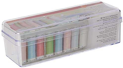 Gütermann Nähgarn-Box, plastik, Farblos, 27-Spulen-Kapazität
