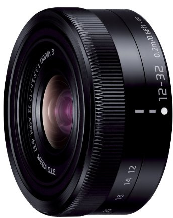 Panasonic Standard Zoom Lens for Micro Four Thirds Lumix G Vario 12-32mm/F3.5-5.6 ASPH./MEGA O.I.S. Black H-FS12032-K