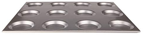 Pentole Agnelli COAL18312 Teglia Gastronorm 6 12 Stampi, Alluminio, 53 x 65 x 1.8 cm