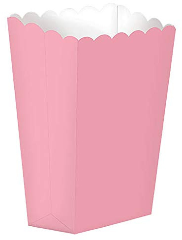 Papier rose clair petits contenants à pop-corn