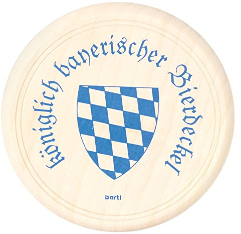 Bartl 102009 Königlich bayerischer Bierdeckel aus Holz, Hält Bayerische Insekten von deinem Bier fern
