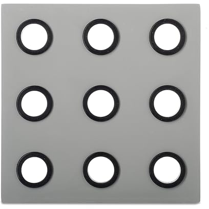 Mepal Topfuntersetzer Domino, Melamin, Grau, 16.2 x 16.2 x 0.8 cm