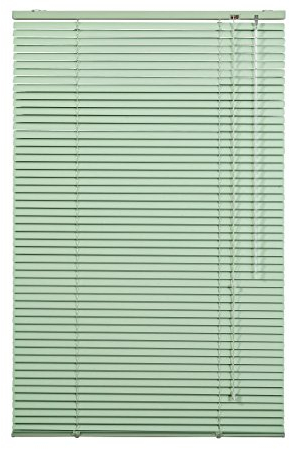 Lichtblick Aluminium Jalousie, Alu-Jalousie mit Klemmträgern und Wandmontageclips für Fenster und Türen Grün,70 cm x 160 cm (B x L)