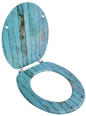 vidaXL Abattant de WC avec Couvercle Bois Ancien Cuvette de WC Toilette