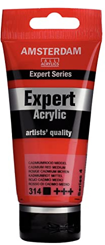 Amsterdam Expert Series Acrylic - Kadmiumrot mittel 314-75 ml Tube - schwere Körperfarbe - hohe Pigmentierung - lichtecht & wasserfest