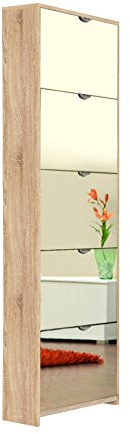 Avanti Trendstore - Schuhkipper, 5 Klappen, ca. 58x177x17 cm (Eiche Sonoma)