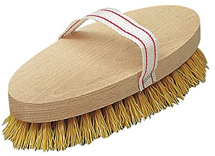 VERDELOOK Spazzola brusca Ovale in PVC con passamano in Nylon, 22 cm, per Cavalli o Pulizia edilizia mobili