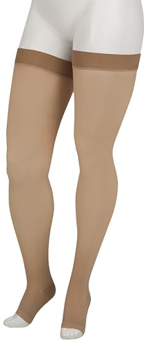 Juzo 4411AGSB14 II Basic-4411AG Str-mpfe mit Silikon Border 20-30 mmHg - Gr--e II Regular-, Style-offener Schuh