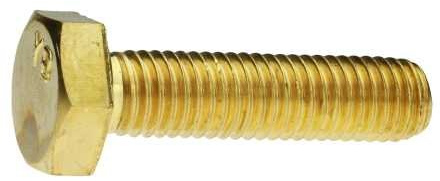 Reidl Sechskantschrauben mit Gewinde bis Kopf 5 x 25 mm DIN 933 Messing blank 100 Stück