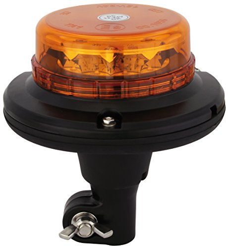 AdLuminis LED Rundumleuchte orange verschiedene Ausführungen, für 12V und 24V Spannung, Warnleuchte für Straßenverkehr KFZ (b - micro mit flexiblem Fuß)
