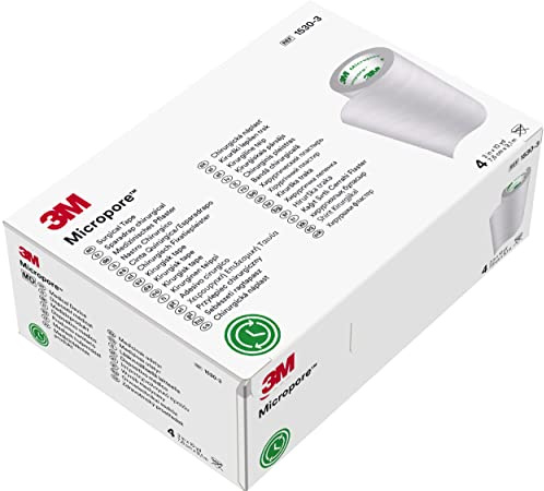 3 m Micropore MM1530 – 3 3 m Micropore Surgical tape 7.5 cm x 10 m (confezione da 4)