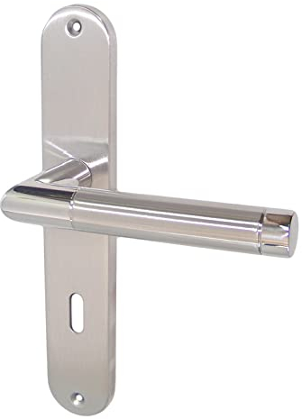 Edelstahl Türbeschlag Modell Hit II Langschild BB Türdrücker