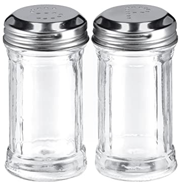 Zeller 19923 Salz-/ Pfefferstreuer-Set, 2-tlg., Glas/Edelstahl