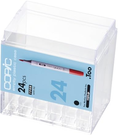Copic Ciao, Empty Plastic Case, Acryl-Display für 24 Copic Twin Marker mit einer mittelbreiten und einer Brush-Spitze