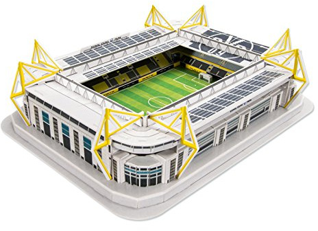 Borussia Dortmund, stadion-pussel i 3D, svart-gul,
