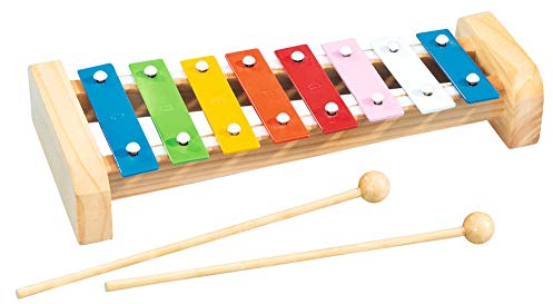 Simba 106834783 - My Music World Holzxylophon, Holzgestell, 2 Schlägel, 8 Töne, 27cm, ab 3 Jahre